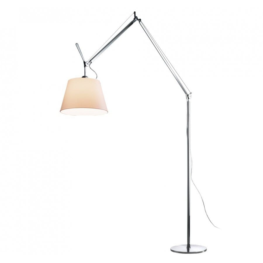 ARTEMIDE lampada da tavolo TOLOMEO MEGA LED con supporto fisso per scrivania  (Ø 32 cm dimmer su cavo - Diffusore in tessuto nero) 